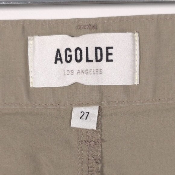 AGOLDE Women’s Pants Tan Stretch Cotton Daria Utility Cargo Cropped Size 27 - Picture 7 of 16